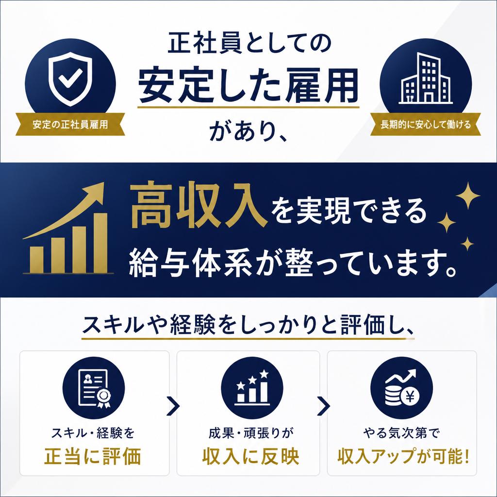 安定した雇用形態と高収入の可能性